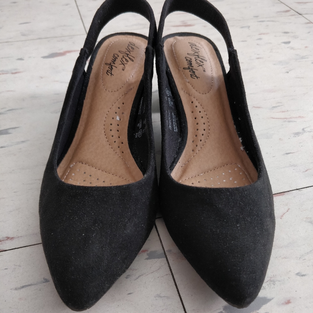 Black block heels